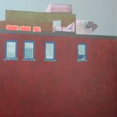 "Beacon Window I"  Acrylic on canvas, 36H x 36W