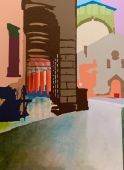 "Bologna"  Acrylic on canvas. 48"H x 36"W