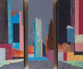 "NYC I"  Acrylic on canvas  3 x 12H x4